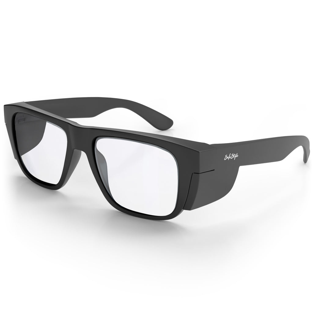 Fusions XL Matte Black Prescription Safety Glasses